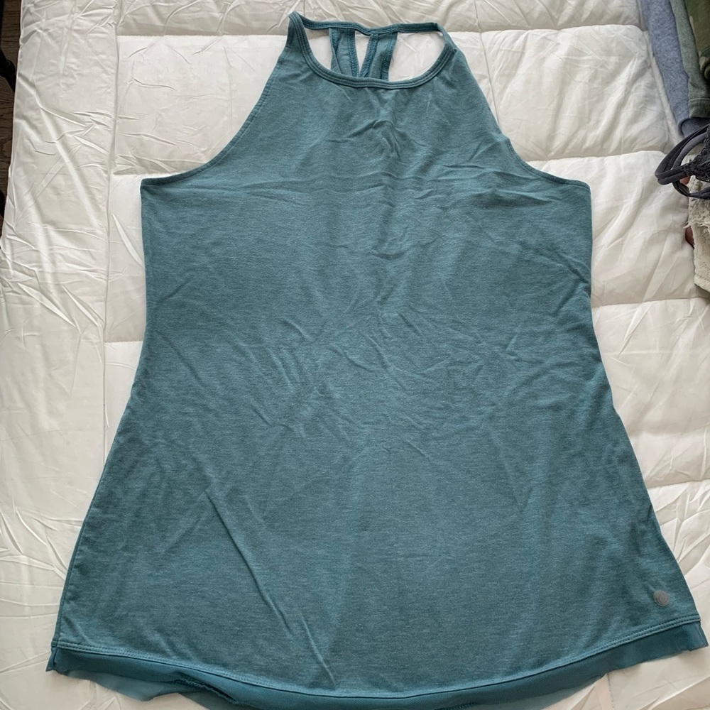 High neck athletic tank